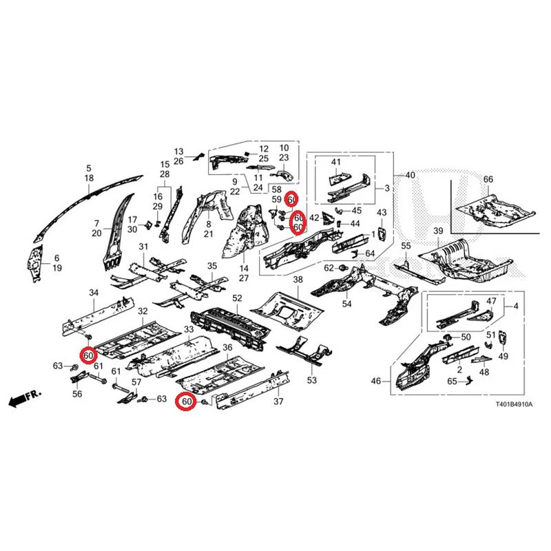 [NEW] JDM HONDA CIVIC FL5 2023 Floor/inner panel GENUINE OEM - Image 60