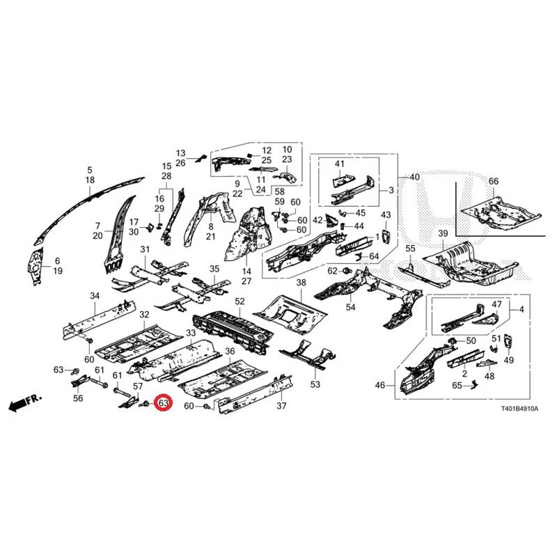 [NEW] JDM HONDA CIVIC FL5 2023 Floor/inner panel GENUINE OEM - Image 63