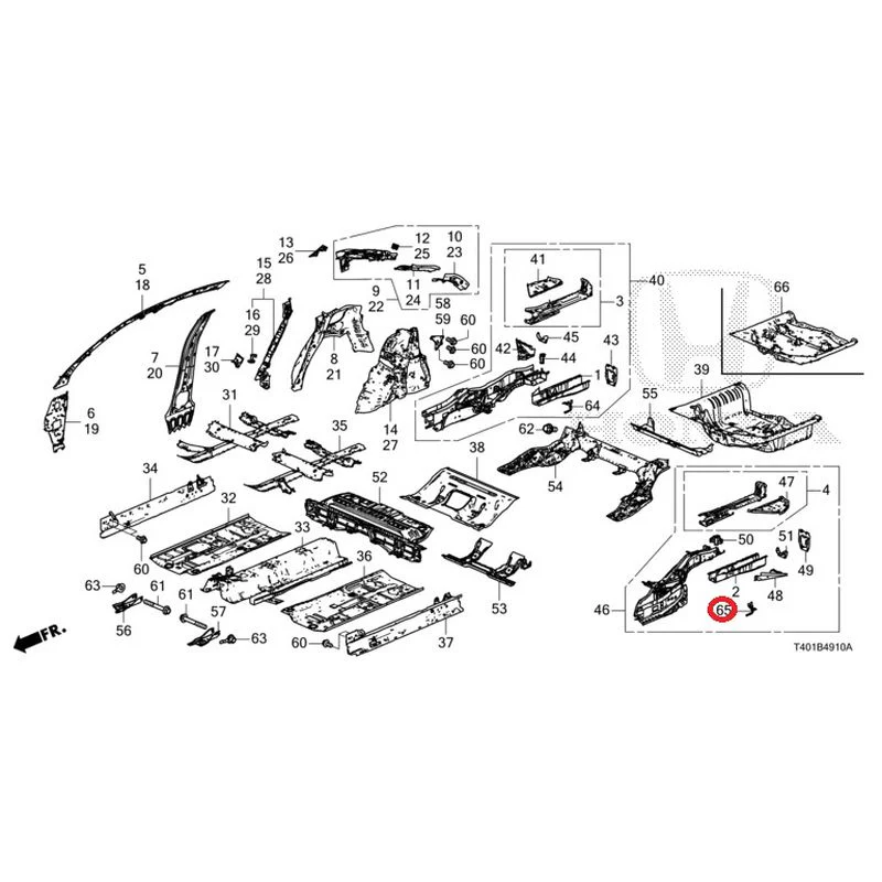 [NEW] JDM HONDA CIVIC FL5 2023 Floor/inner panel GENUINE OEM - Image 65