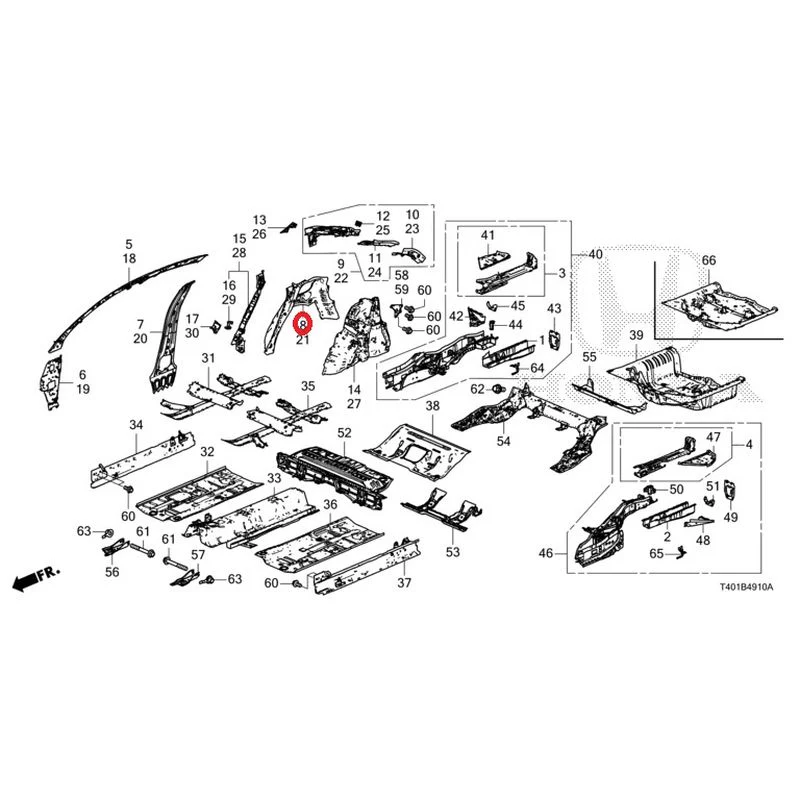 [NEW] JDM HONDA CIVIC FL5 2023 Floor/inner panel GENUINE OEM - Image 9