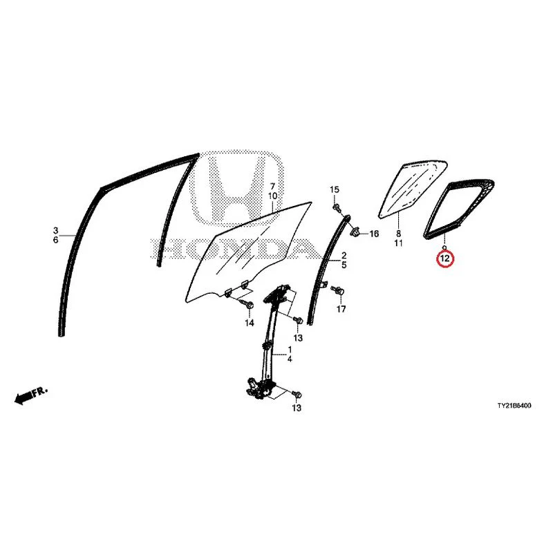 [NEW] JDM HONDA LEGEND HYBRID KC2 2016 Rear Door Glass/Regulator GENUINE OEM - Image 13