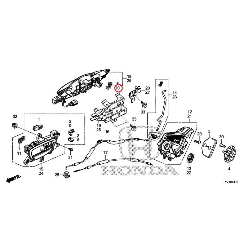 [NEW] JDM HONDA LEGEND HYBRID KC2 2016 Rear Door Locks/Outer Handles GENUINE OEM - Image 11