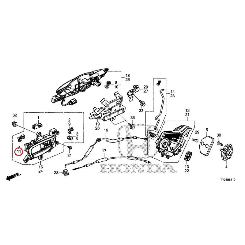 [NEW] JDM HONDA LEGEND HYBRID KC2 2016 Rear Door Locks/Outer Handles GENUINE OEM - Image 12
