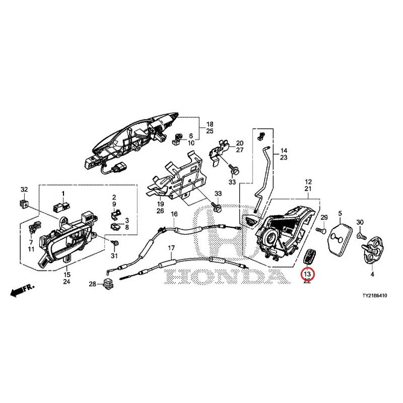 [NEW] JDM HONDA LEGEND HYBRID KC2 2016 Rear Door Locks/Outer Handles GENUINE OEM - Image 14