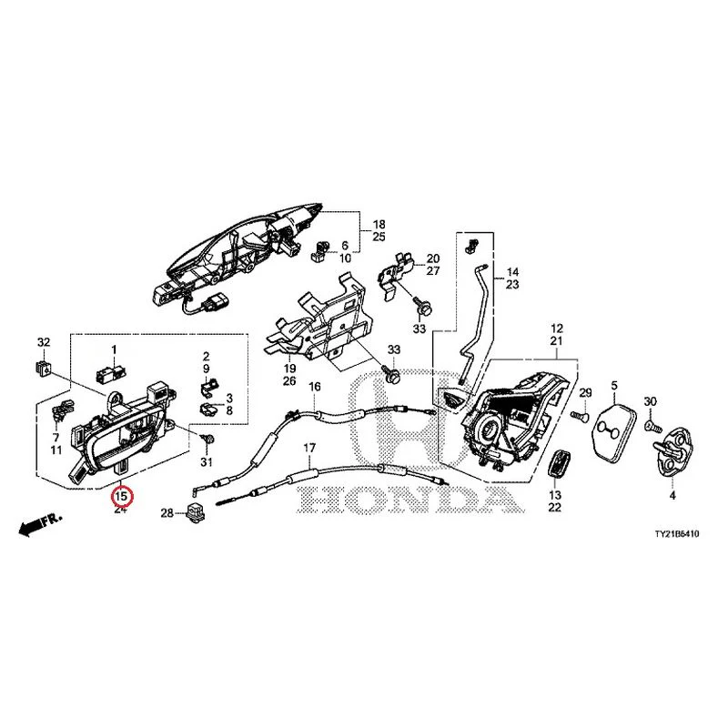 [NEW] JDM HONDA LEGEND HYBRID KC2 2016 Rear Door Locks/Outer Handles GENUINE OEM - Image 17