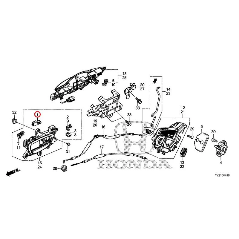 [NEW] JDM HONDA LEGEND HYBRID KC2 2016 Rear Door Locks/Outer Handles GENUINE OEM - Image 2