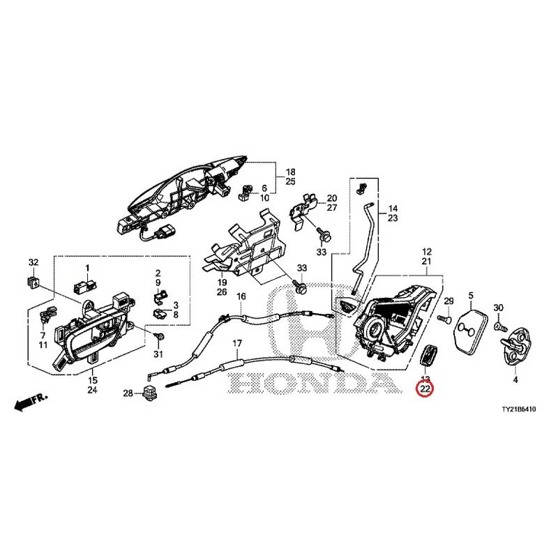 [NEW] JDM HONDA LEGEND HYBRID KC2 2016 Rear Door Locks/Outer Handles GENUINE OEM - Image 29