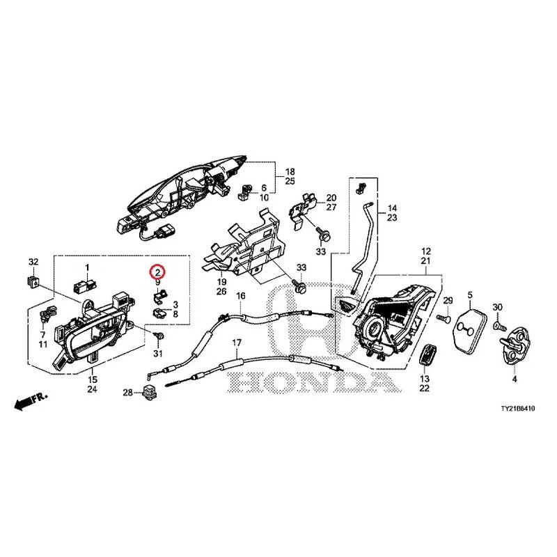 [NEW] JDM HONDA LEGEND HYBRID KC2 2016 Rear Door Locks/Outer Handles GENUINE OEM - Image 3