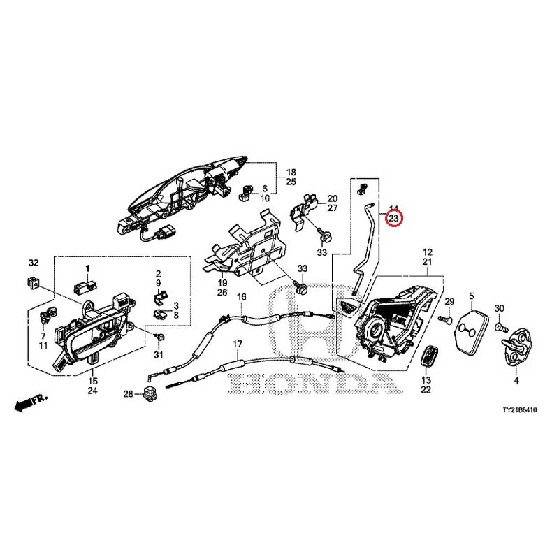 [NEW] JDM HONDA LEGEND HYBRID KC2 2016 Rear Door Locks/Outer Handles GENUINE OEM - Image 30