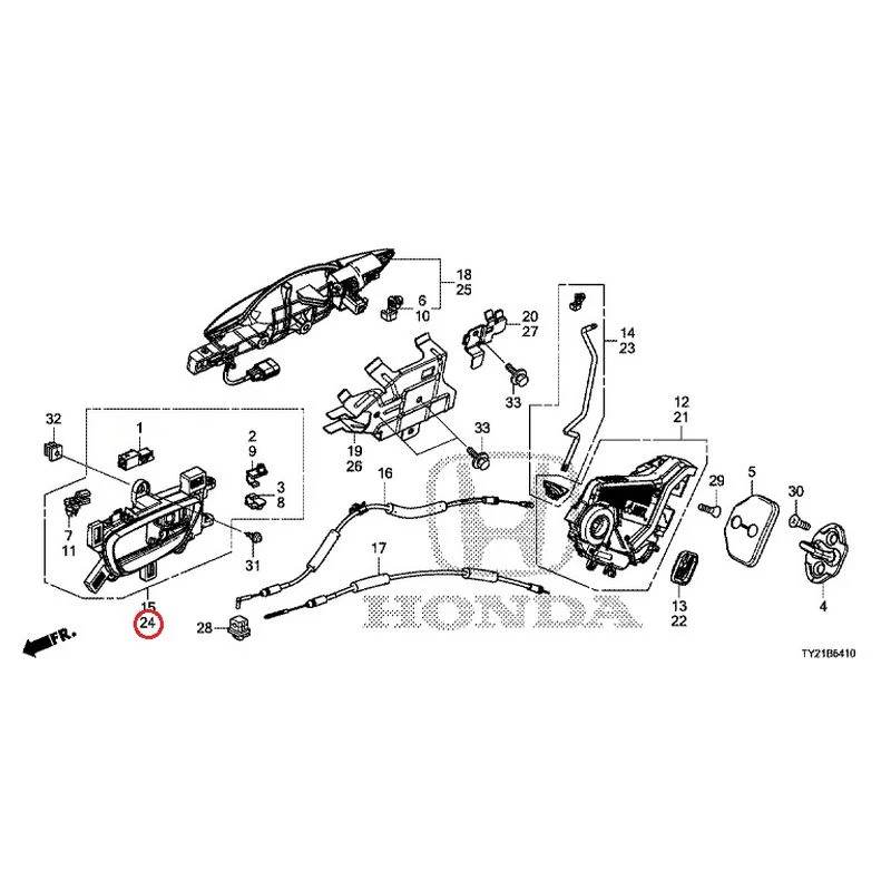 [NEW] JDM HONDA LEGEND HYBRID KC2 2016 Rear Door Locks/Outer Handles GENUINE OEM - Image 31