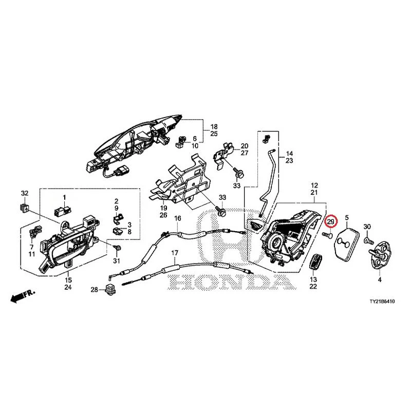 [NEW] JDM HONDA LEGEND HYBRID KC2 2016 Rear Door Locks/Outer Handles GENUINE OEM - Image 42