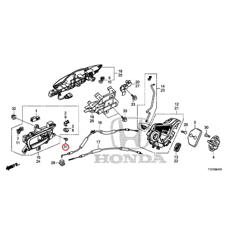 [NEW] JDM HONDA LEGEND HYBRID KC2 2016 Rear Door Locks/Outer Handles GENUINE OEM - Image 44