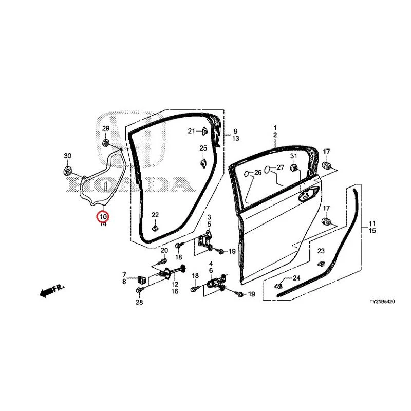 [NEW] JDM HONDA LEGEND HYBRID KC2 2016 Rear Door Panel GENUINE OEM - Image 11