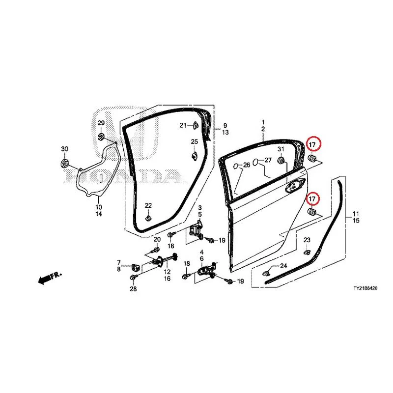 [NEW] JDM HONDA LEGEND HYBRID KC2 2016 Rear Door Panel GENUINE OEM - Image 18