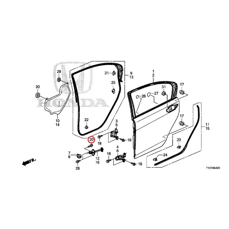 [NEW] JDM HONDA LEGEND HYBRID KC2 2016 Rear Door Panel GENUINE OEM - Image 22