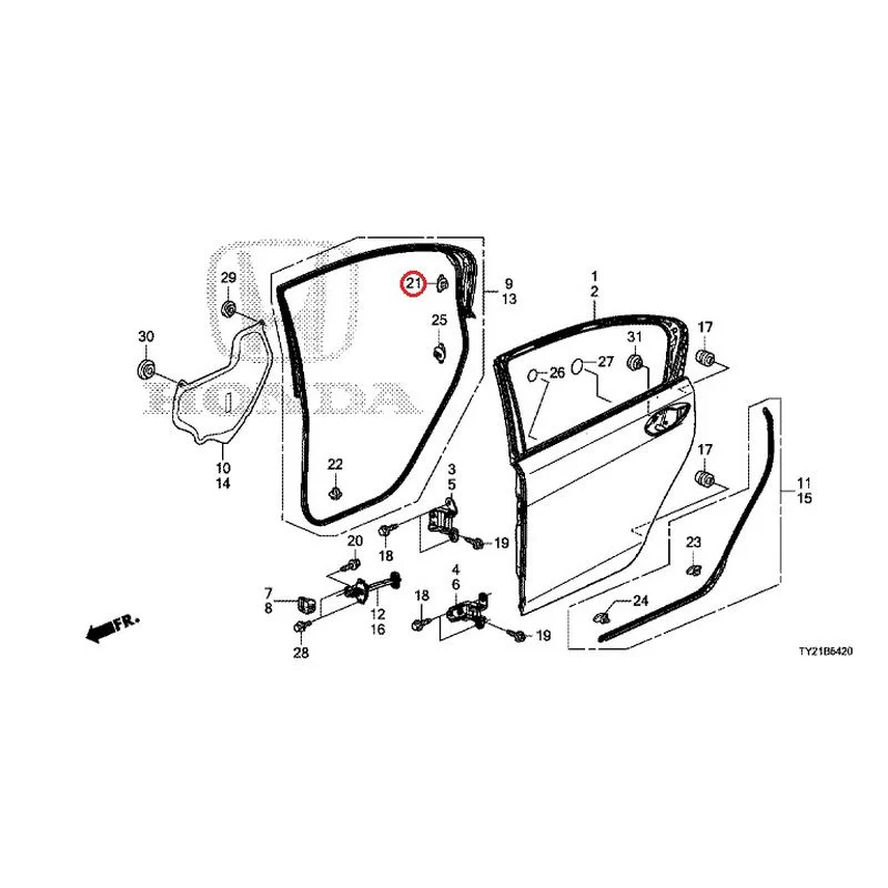 [NEW] JDM HONDA LEGEND HYBRID KC2 2016 Rear Door Panel GENUINE OEM - Image 23