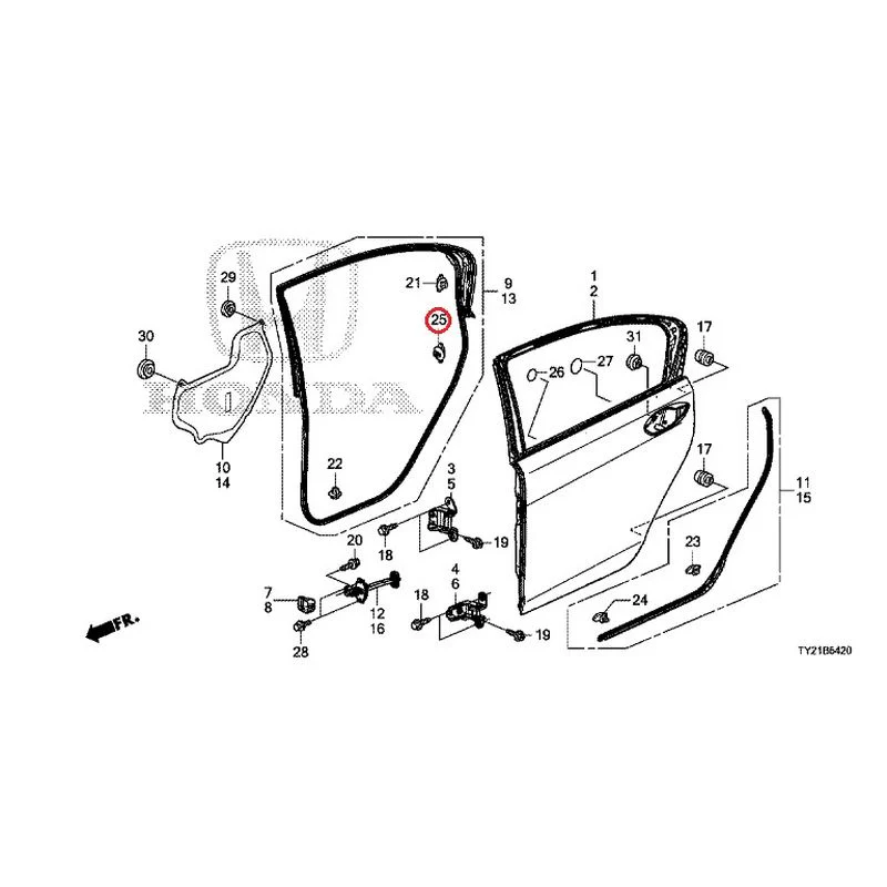 [NEW] JDM HONDA LEGEND HYBRID KC2 2016 Rear Door Panel GENUINE OEM - Image 27