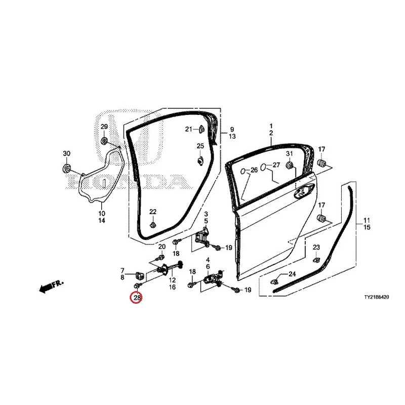 [NEW] JDM HONDA LEGEND HYBRID KC2 2016 Rear Door Panel GENUINE OEM - Image 30