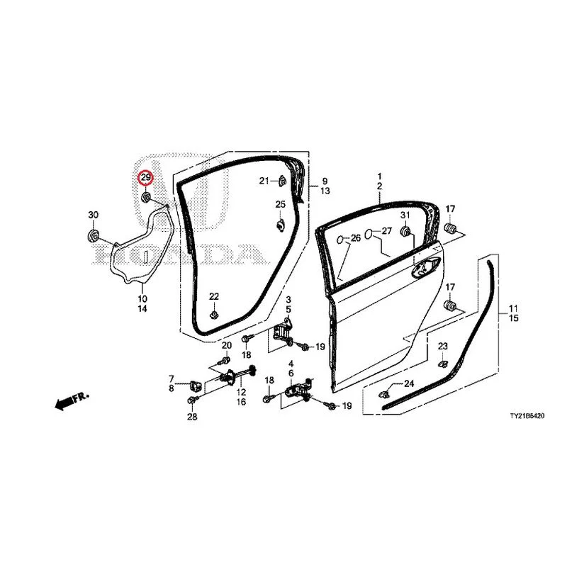 [NEW] JDM HONDA LEGEND HYBRID KC2 2016 Rear Door Panel GENUINE OEM - Image 31