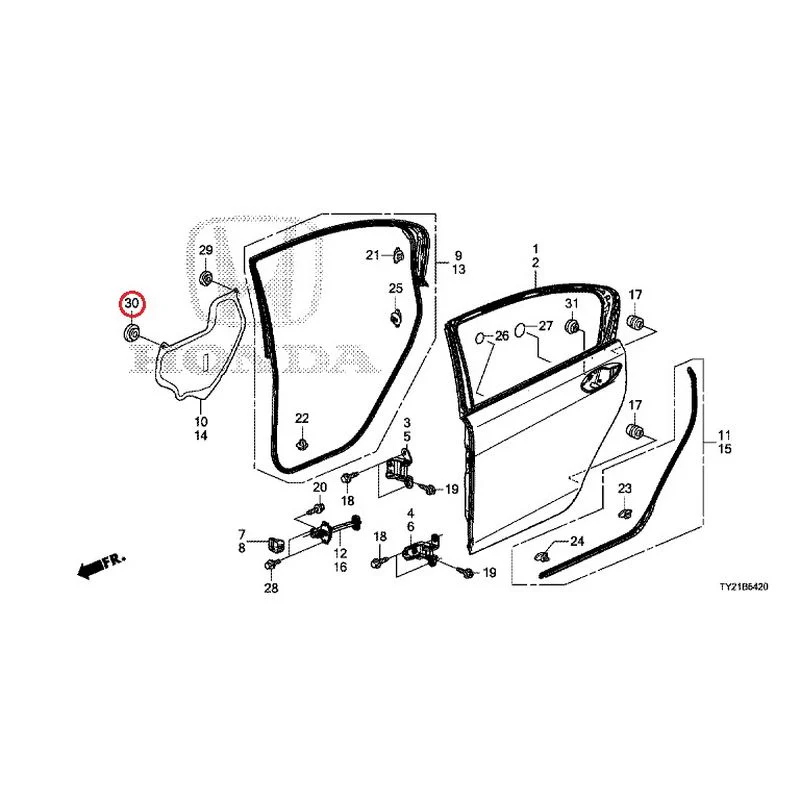 [NEW] JDM HONDA LEGEND HYBRID KC2 2016 Rear Door Panel GENUINE OEM - Image 32