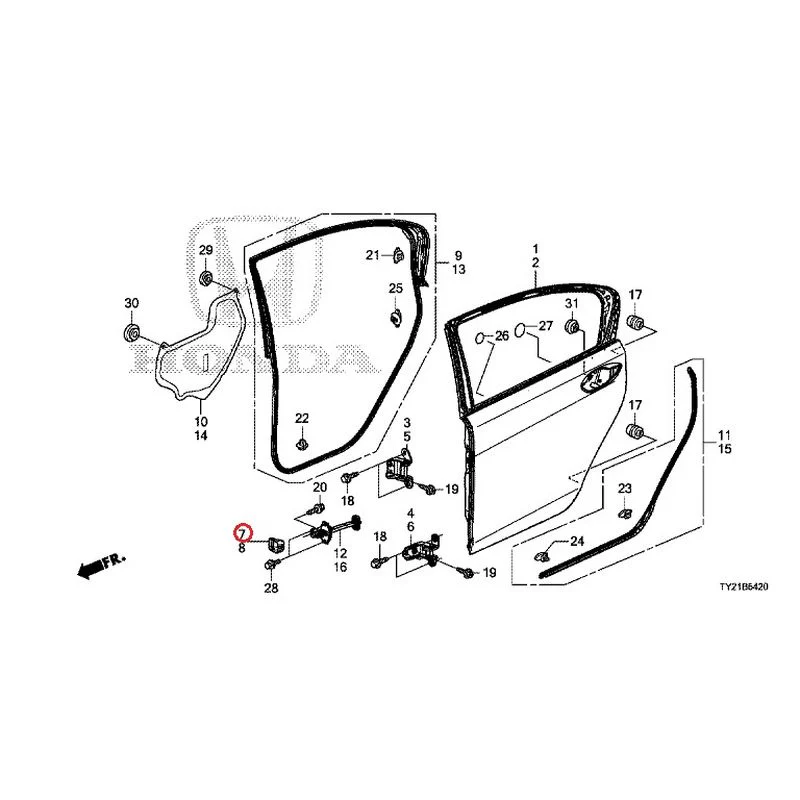 [NEW] JDM HONDA LEGEND HYBRID KC2 2016 Rear Door Panel GENUINE OEM - Image 8
