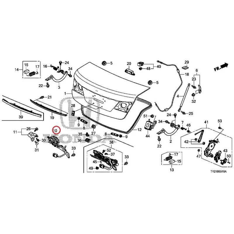 [NEW] JDM HONDA LEGEND HYBRID KC2 2016 Trunk Lid GENUINE OEM - Image 11