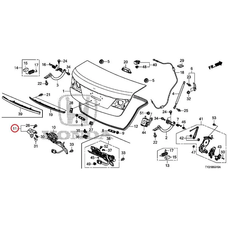 [NEW] JDM HONDA LEGEND HYBRID KC2 2016 Trunk Lid GENUINE OEM - Image 12