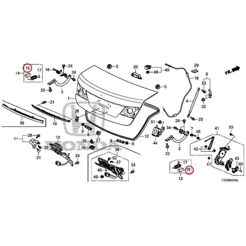 [NEW] JDM HONDA LEGEND HYBRID KC2 2016 Trunk Lid GENUINE OEM - Image 16