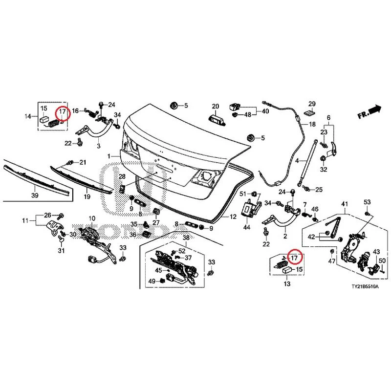 [NEW] JDM HONDA LEGEND HYBRID KC2 2016 Trunk Lid GENUINE OEM - Image 18