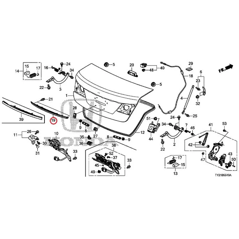 [NEW] JDM HONDA LEGEND HYBRID KC2 2016 Trunk Lid GENUINE OEM - Image 20