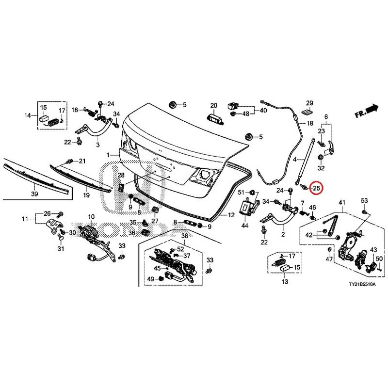[NEW] JDM HONDA LEGEND HYBRID KC2 2016 Trunk Lid GENUINE OEM - Image 26