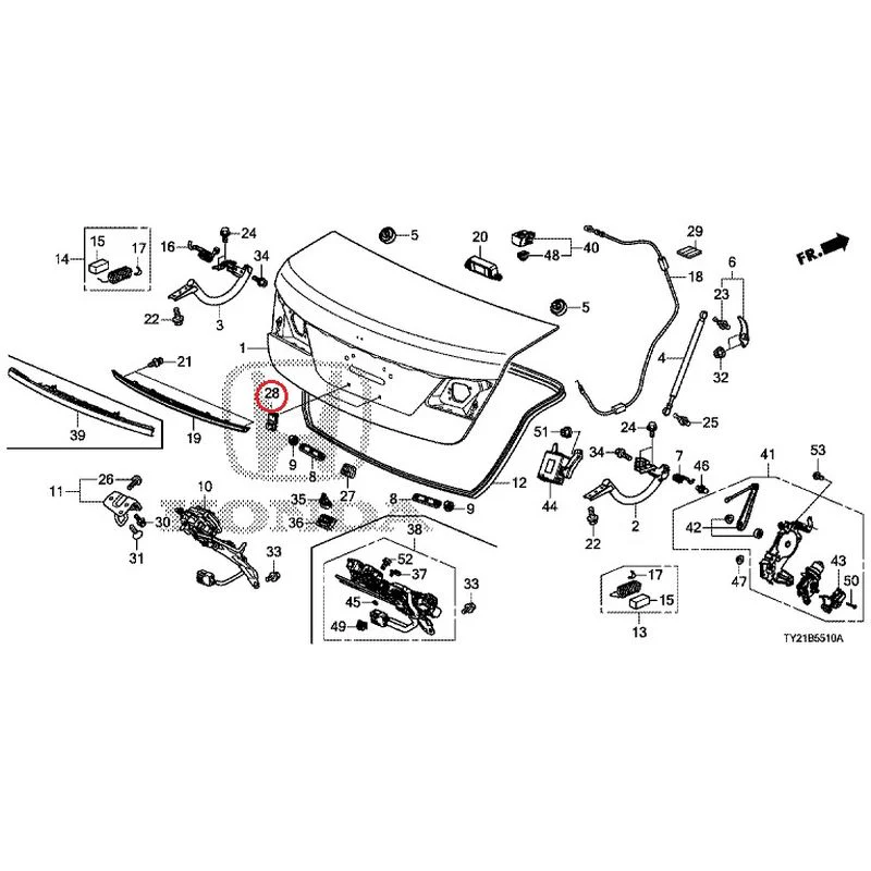 [NEW] JDM HONDA LEGEND HYBRID KC2 2016 Trunk Lid GENUINE OEM - Image 29