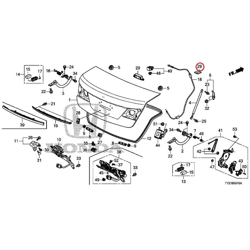 [NEW] JDM HONDA LEGEND HYBRID KC2 2016 Trunk Lid GENUINE OEM - Image 30
