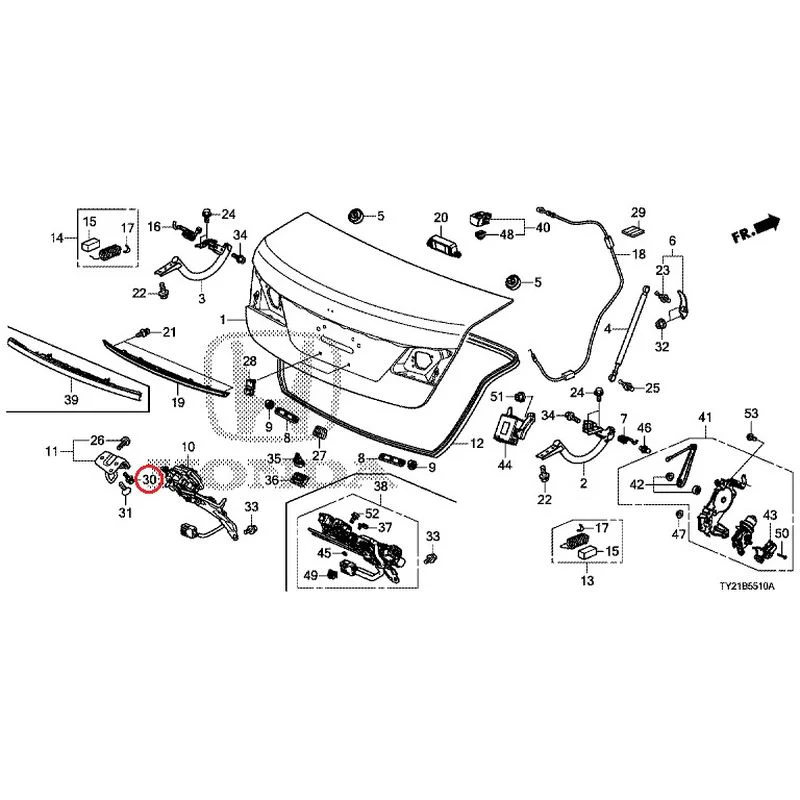 [NEW] JDM HONDA LEGEND HYBRID KC2 2016 Trunk Lid GENUINE OEM - Image 31