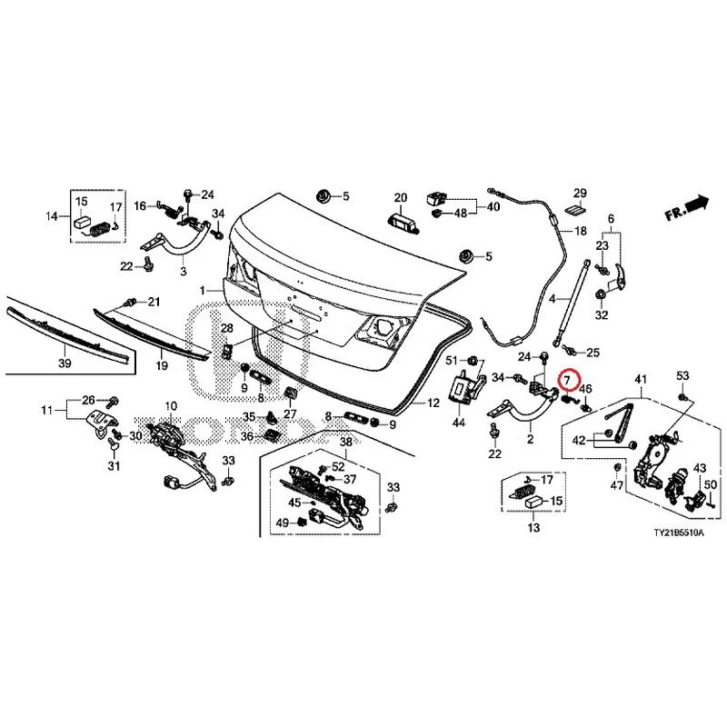 [NEW] JDM HONDA LEGEND HYBRID KC2 2016 Trunk Lid GENUINE OEM - Image 8