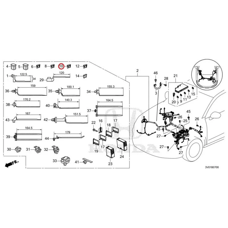 [NEW] JDM HONDA ZR-V RZ3 2023 Wiring Harness (1) GENUINE OEM - Image 11