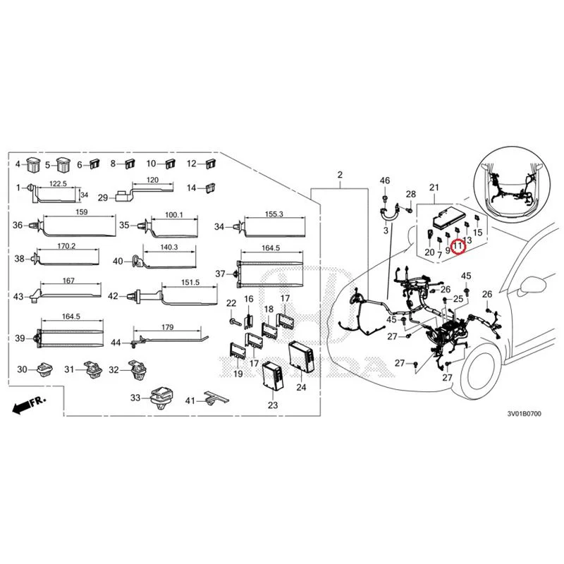 [NEW] JDM HONDA ZR-V RZ3 2023 Wiring Harness (1) GENUINE OEM - Image 12