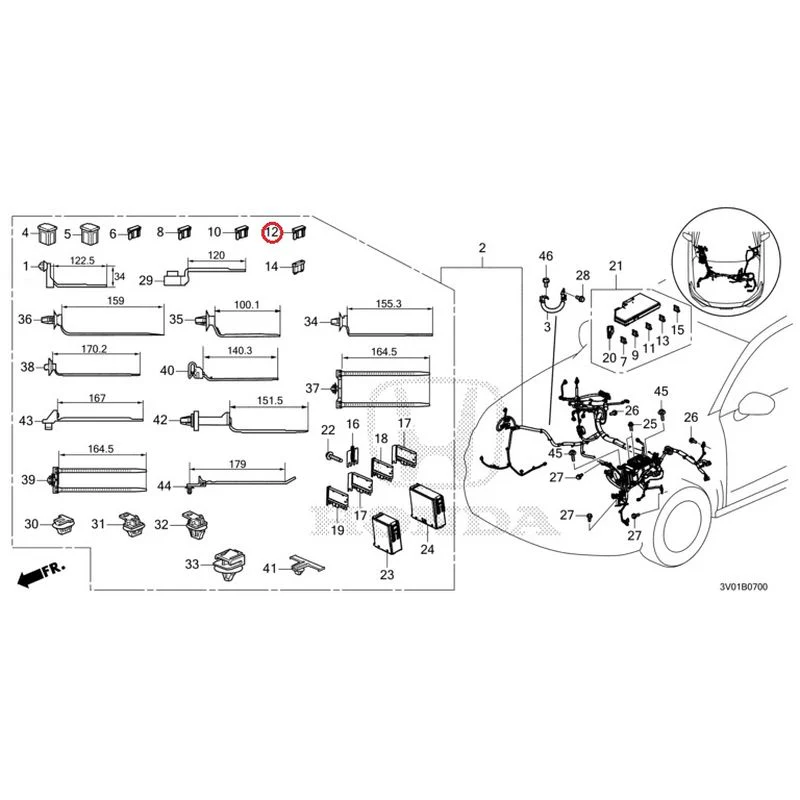 [NEW] JDM HONDA ZR-V RZ3 2023 Wiring Harness (1) GENUINE OEM - Image 13