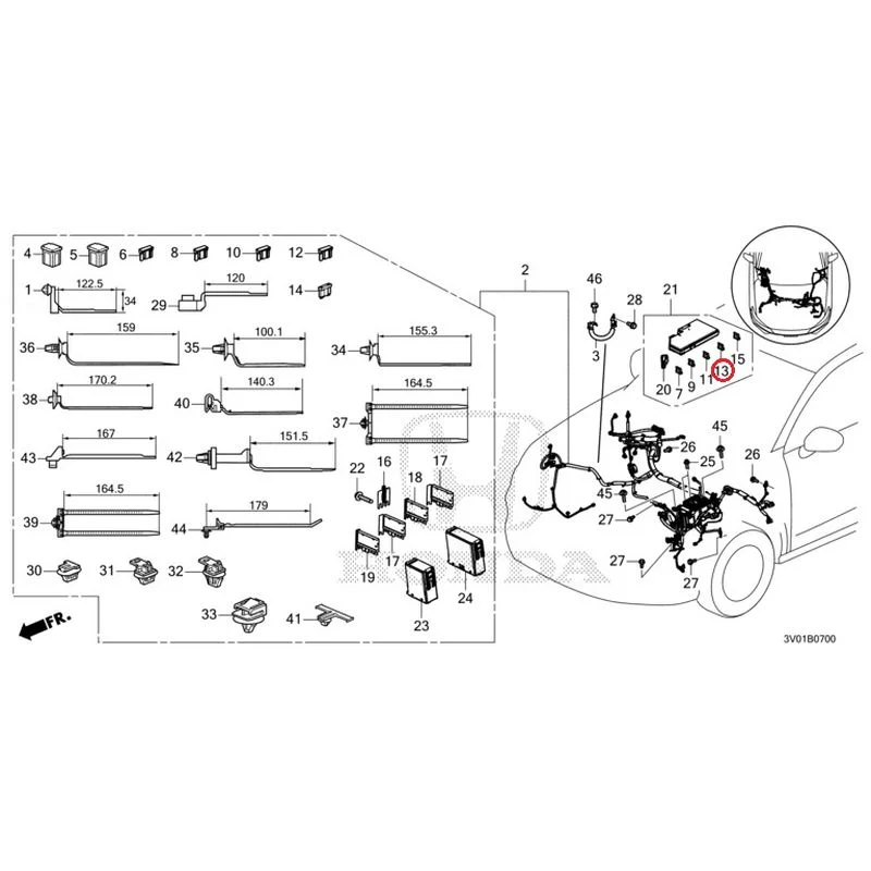 [NEW] JDM HONDA ZR-V RZ3 2023 Wiring Harness (1) GENUINE OEM - Image 14