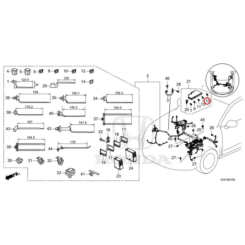 [NEW] JDM HONDA ZR-V RZ3 2023 Wiring Harness (1) GENUINE OEM - Image 16