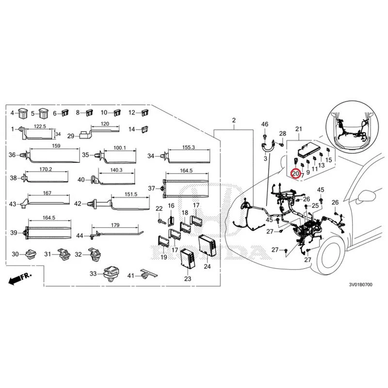 [NEW] JDM HONDA ZR-V RZ3 2023 Wiring Harness (1) GENUINE OEM - Image 21