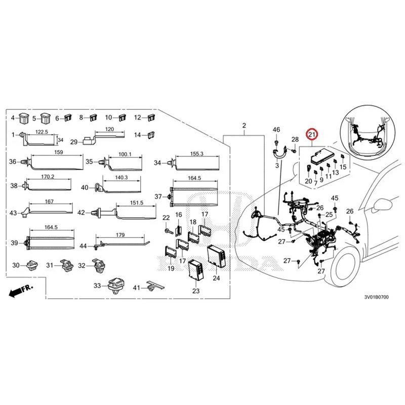 [NEW] JDM HONDA ZR-V RZ3 2023 Wiring Harness (1) GENUINE OEM - Image 22