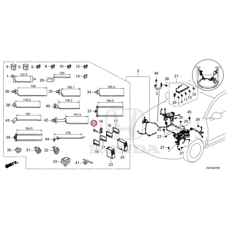 [NEW] JDM HONDA ZR-V RZ3 2023 Wiring Harness (1) GENUINE OEM - Image 23