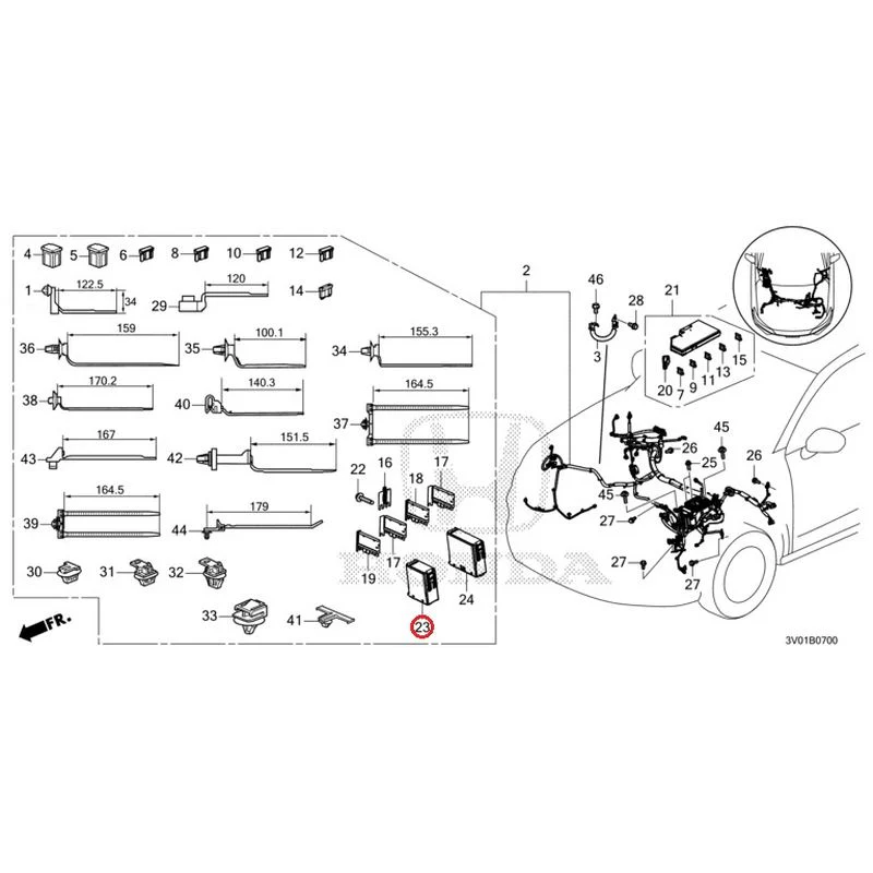 [NEW] JDM HONDA ZR-V RZ3 2023 Wiring Harness (1) GENUINE OEM - Image 24