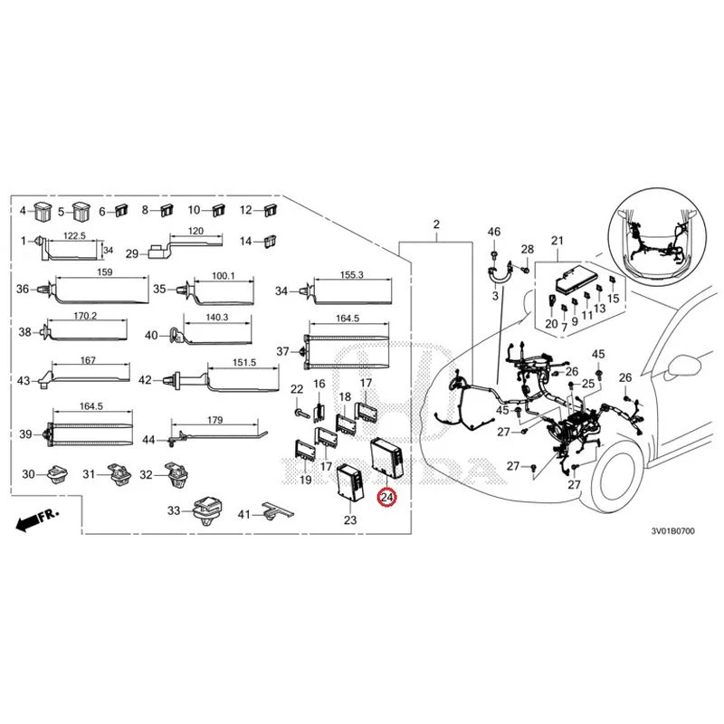 [NEW] JDM HONDA ZR-V RZ3 2023 Wiring Harness (1) GENUINE OEM - Image 25