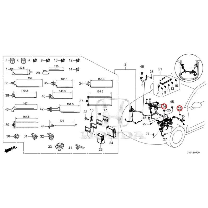 [NEW] JDM HONDA ZR-V RZ3 2023 Wiring Harness (1) GENUINE OEM - Image 27