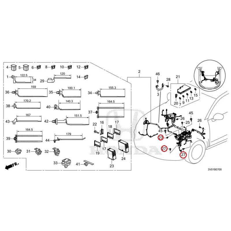 [NEW] JDM HONDA ZR-V RZ3 2023 Wiring Harness (1) GENUINE OEM - Image 28