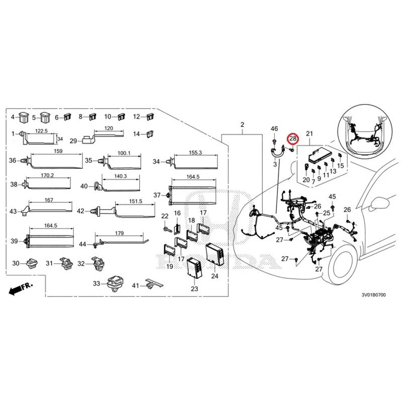 [NEW] JDM HONDA ZR-V RZ3 2023 Wiring Harness (1) GENUINE OEM - Image 29