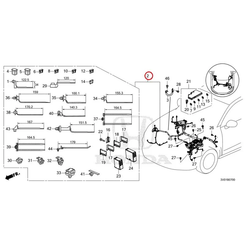 [NEW] JDM HONDA ZR-V RZ3 2023 Wiring Harness (1) GENUINE OEM - Image 3