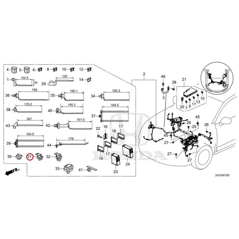 [NEW] JDM HONDA ZR-V RZ3 2023 Wiring Harness (1) GENUINE OEM - Image 32